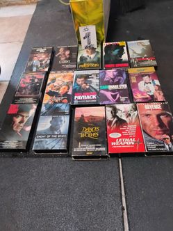Various VHS Cassette Movie Tapes Action and Adventure