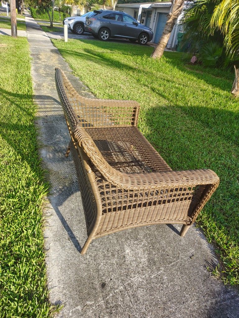 Wicker Outdoor Loveseat