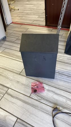 Black metal drop mail box