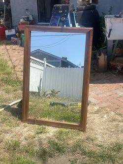 Hand Made Walnut Framed Mirror