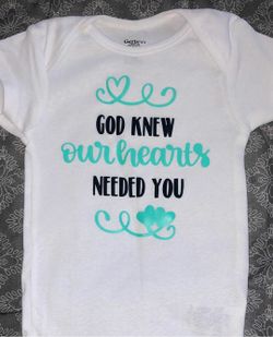 Onesie with any personalized message $12