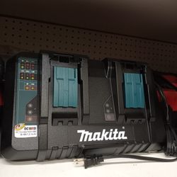 MAKITA 18V TWO PORT MULTI CHARGER 2 BATTERIES