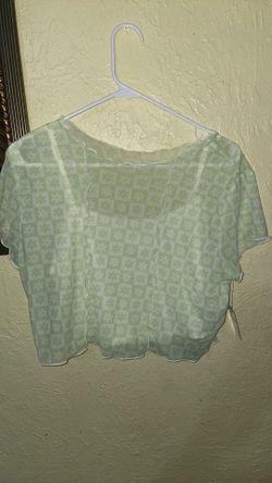 Rave lime green crop top