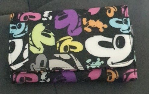 Disney Parks Authentic Mickey Mouse Trifold Wallet Pop Art Colorful
