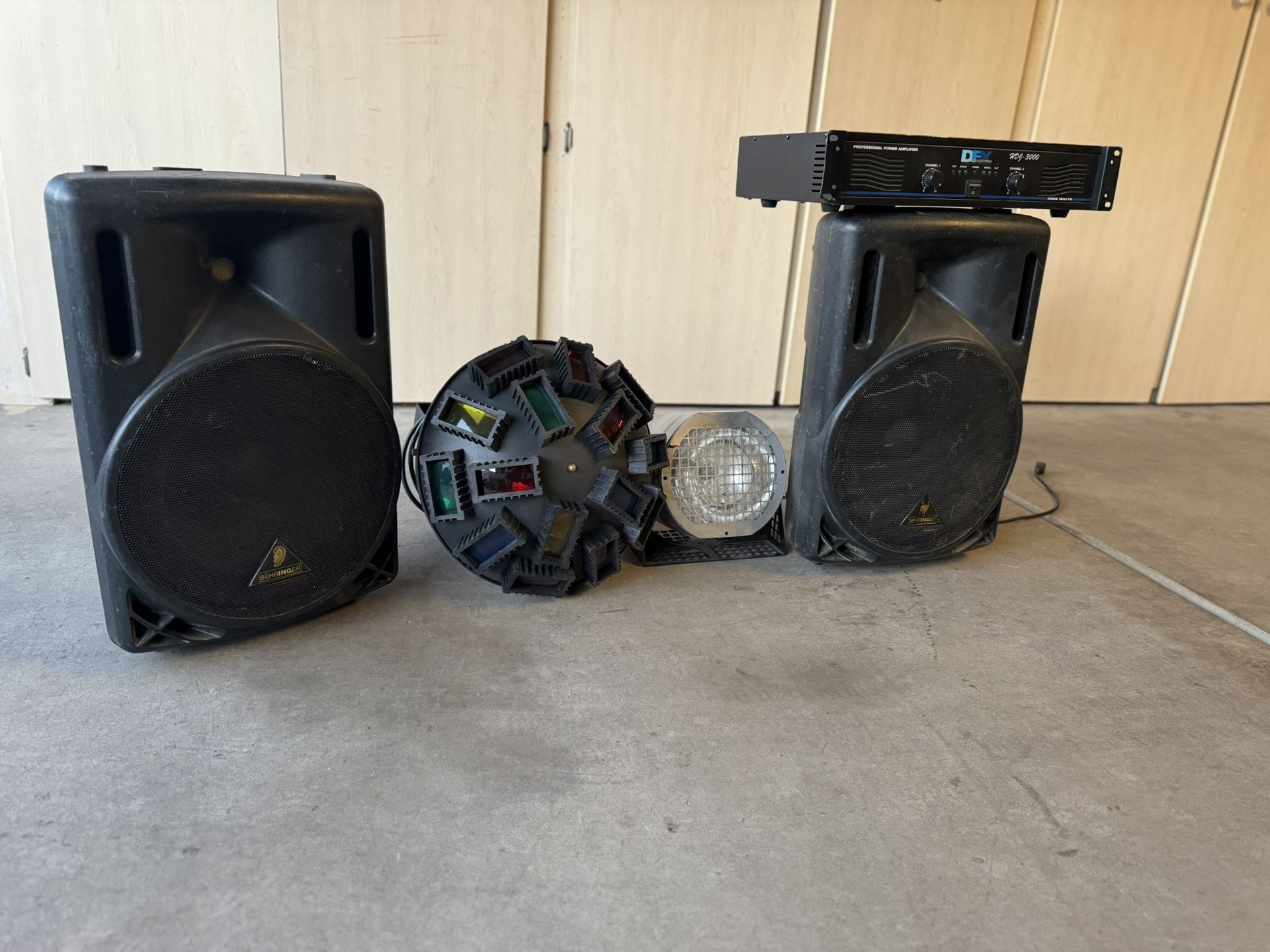 Speakers, Amp And Lights