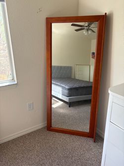 Full Length Floor Mirror Wood Frame