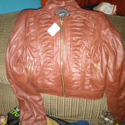 Leather Jacket Medium For A Woman