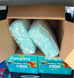 Pampers boxes