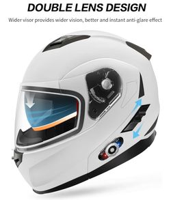 Bluetooth 5.0 Integrated New EPS FreedConn BM2-S Modular Flip Up Dual Visor Motorbike Helmet DOT FMV