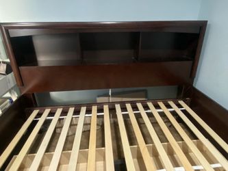 Day Bed, Twin Frame With Bookcase And Lights