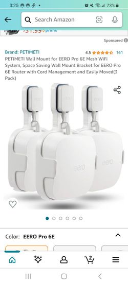 New PETIMETI 3 Pack Wall Mount For EERO Pro 6E Mesh WiFi 