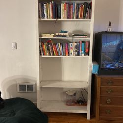 White Wooden Bookshelf 