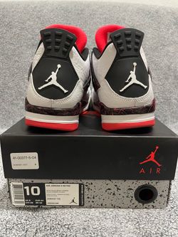 Air Jordan 4 Retro White Black Bright Crimson