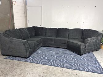 (Sold) Ashley Eltmann 3pc Dark Gray Sectional Sofa with Cuddler