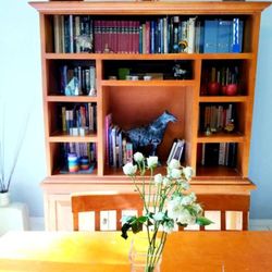Wood Bookshelf, furniture, home decor, plants, desks, dining sets, living room sets, kitchenware, gym equipments, office equipment, electronics , tabl