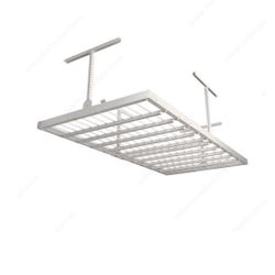 Husky Adjustable Height Garage Overhead Ceiling Storage Rack White 4x8