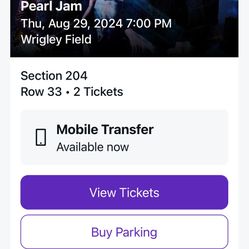 Pearl Jam Tickets 8/29