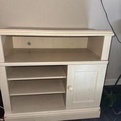 White Wooden TV Stand 