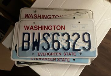 20 Expired Washington State License Plates