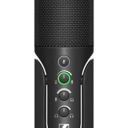 SENNHEISER Professional Profile - USB Cardioid Condenser Microphone & Table Stand, 1.2 m USB-C Cable - Mute Button, Built-in Headphone Jack, Gain, Mix