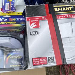 Sensor Security Light & Color Changing Light w/ Remote & Shop Light
