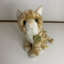 Miyoni Tots By Aurora Plush Orange Tabby Kitten Cat Realistic Stuffed Animal 8"
