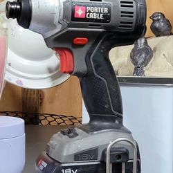 18VOLT PORTER CABLE IMPACT DRIVE AND BATTERY