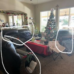 FOR SALE: 6 Sectional Recliner Living Room Couch With Free Recliner