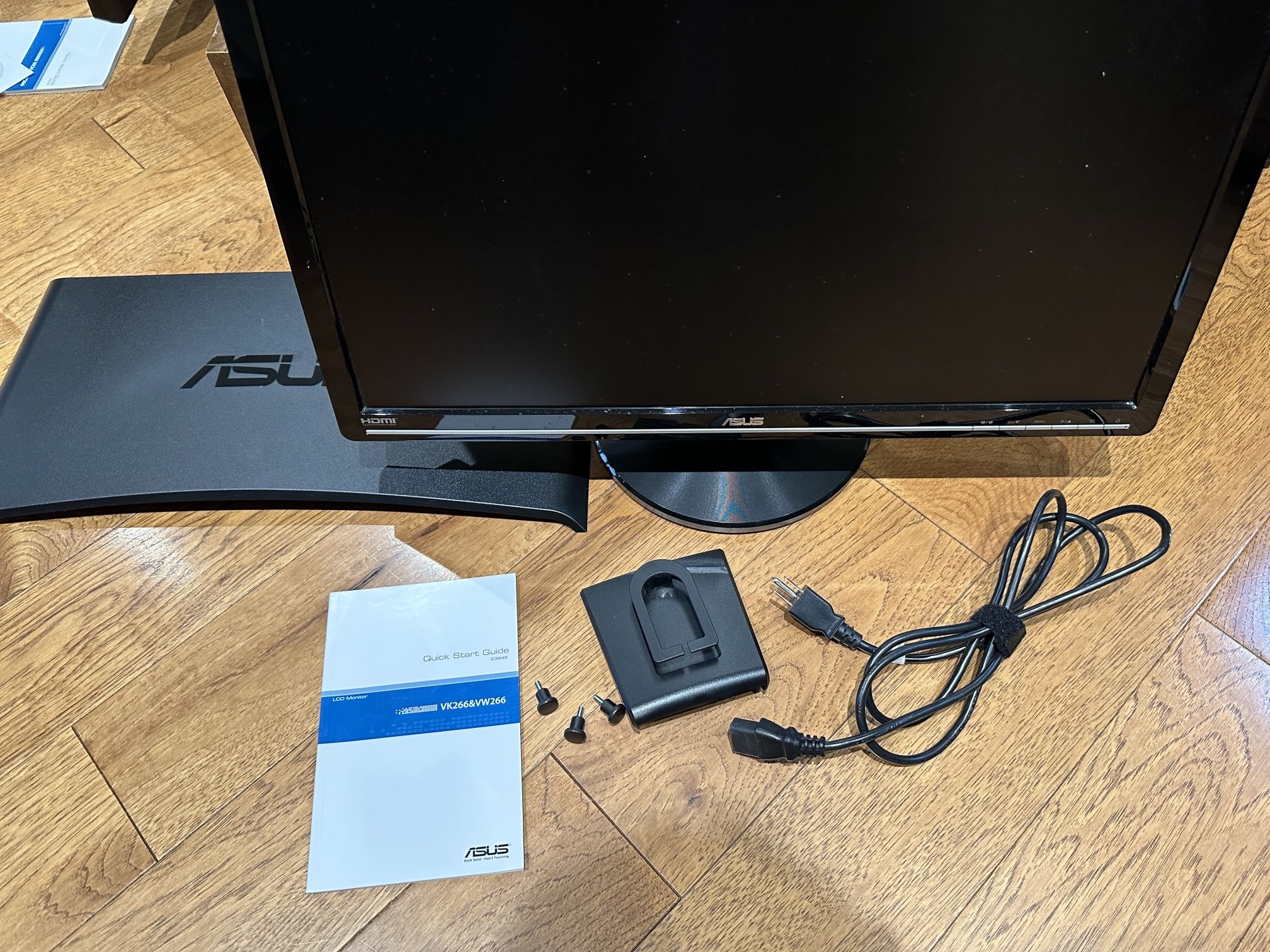2x Asus VW266H Black 25.5” Widescreen HDMI LCD Monitors 