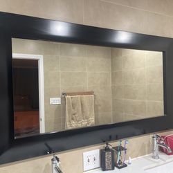 Bathroom Mirror 60x32, Solid Wood