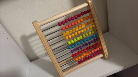 Wooden Abacus with Fruit-Shaped Beads