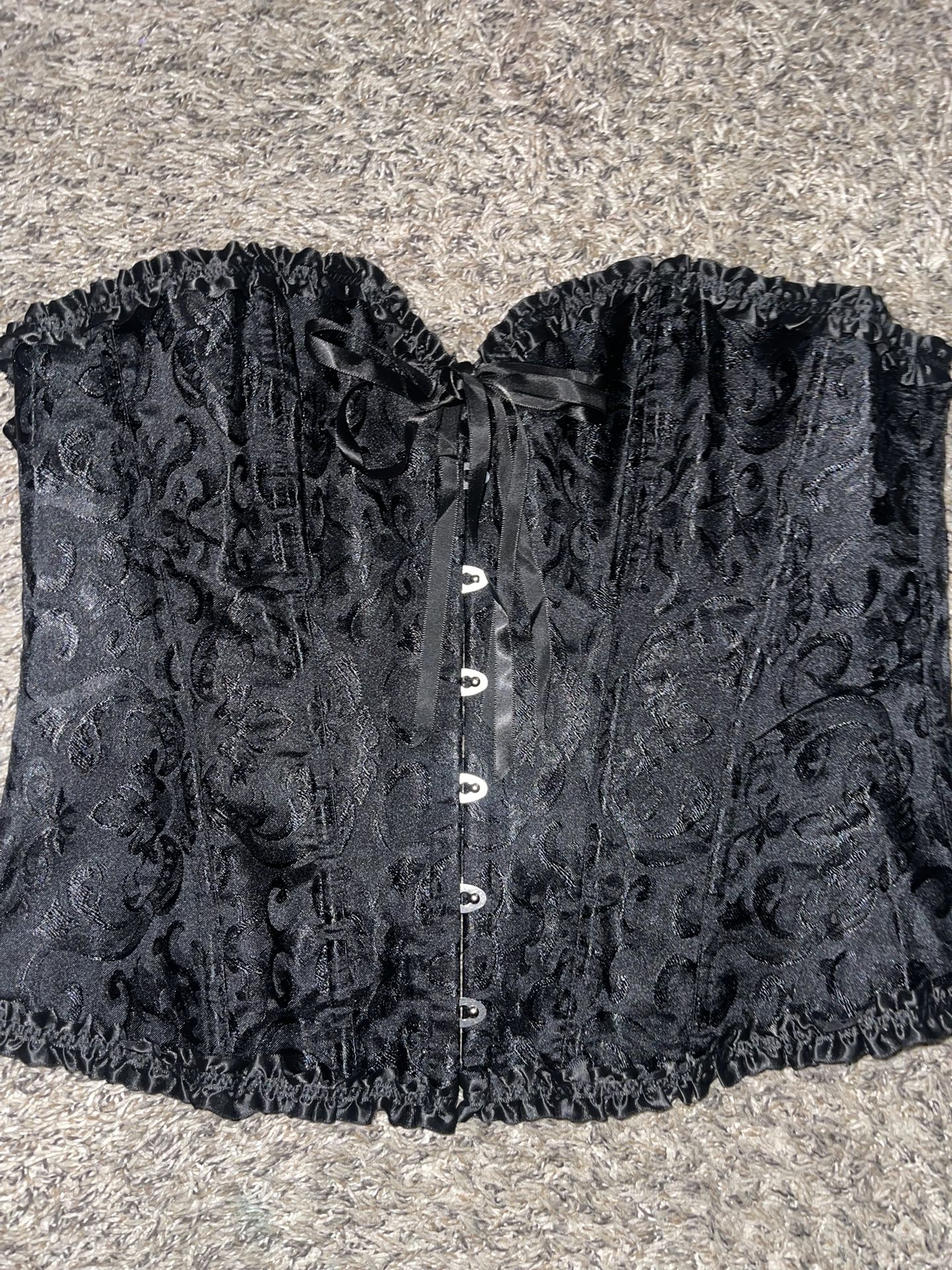 Black corset Top Toes In The Back SIZE LARGE