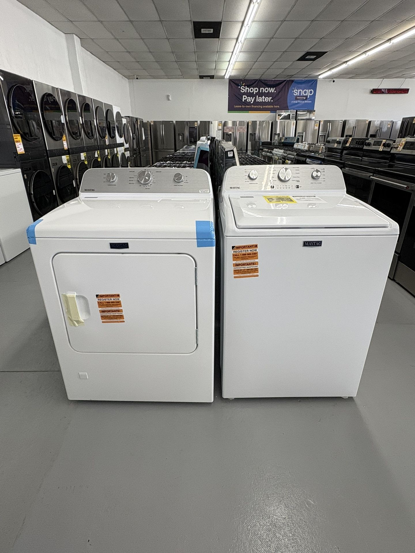 Maytag Set 4.5 Cu Ft Capacity Washer And Dryer