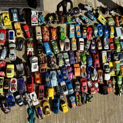 A large collection of vintage die-cast toy cars