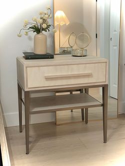 Modern Nightstand with Drawer and Shelf