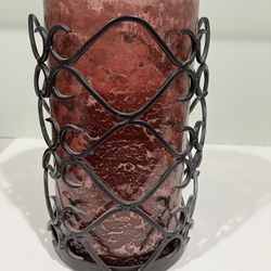 Red And Black Candle Holder