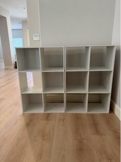 White Cube Storage Shelves