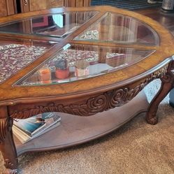 Aico Solid Wood Coffee Table 51"