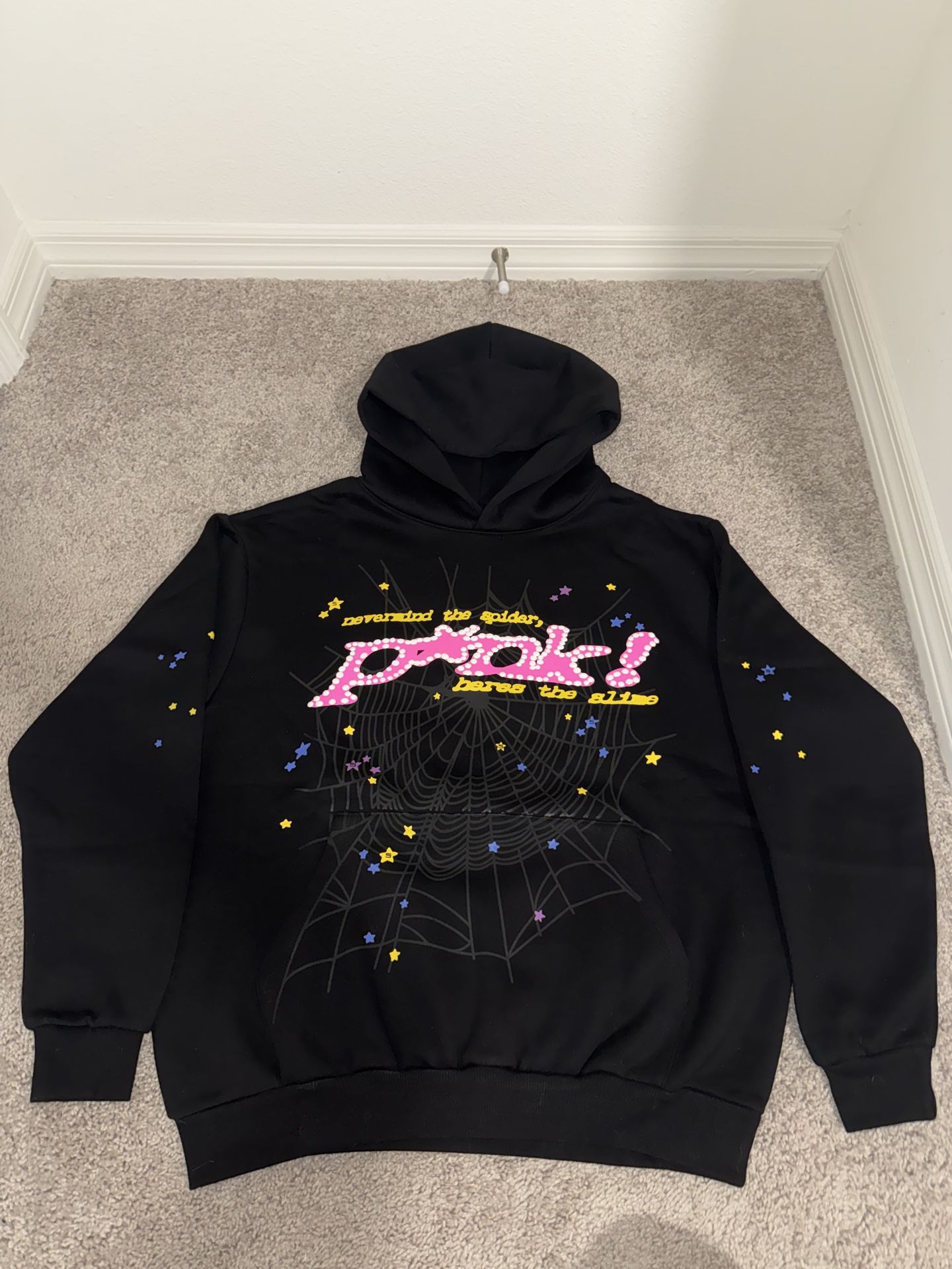 Pink Black Sp5der Hoodie