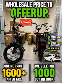 HOVCart in wholesale price to OfferUp customer - family ebike - cargo electric bike for pet, kid, grocery etc