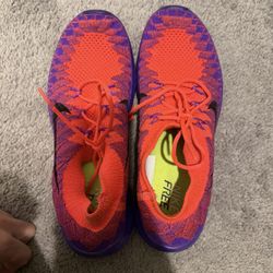 Women NIKE  Free 3.0 Flyknit Running Shoes Sneakers 7.5 Hyper Orange Purple