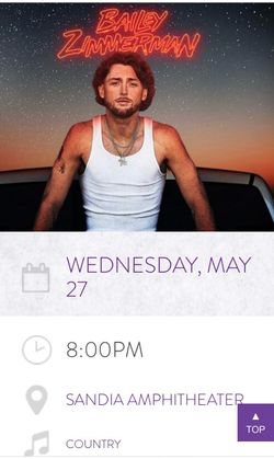 Zimmerman Concert Ticket