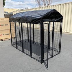 $230 (New in Box) Large heavy duty kennel with cover dog cage crate pet playpen (8’l x 4’w x 6’h) 