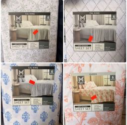Members Mark 6-Piece Soft Washed Sheet Set Brand New In Box