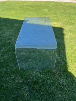 Clear Acrylic Lucite Waterfall Table