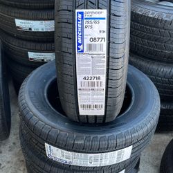 195/65/15 4 Tires  Michelin New Installed And Installed 🫡📲🛞