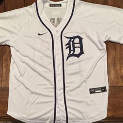 Detroit Tiger Tarik Skubal White Jersey Adult Medium NWT