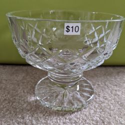 Clear Lead Crystal Compote