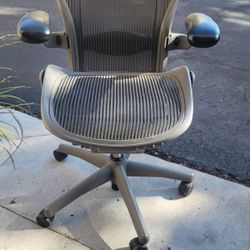 Grey Herman Miller Aeron Office Desk Gaming Chairs 
