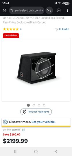 JL Audio 10W7 Anniversary Edition with custom enclosure